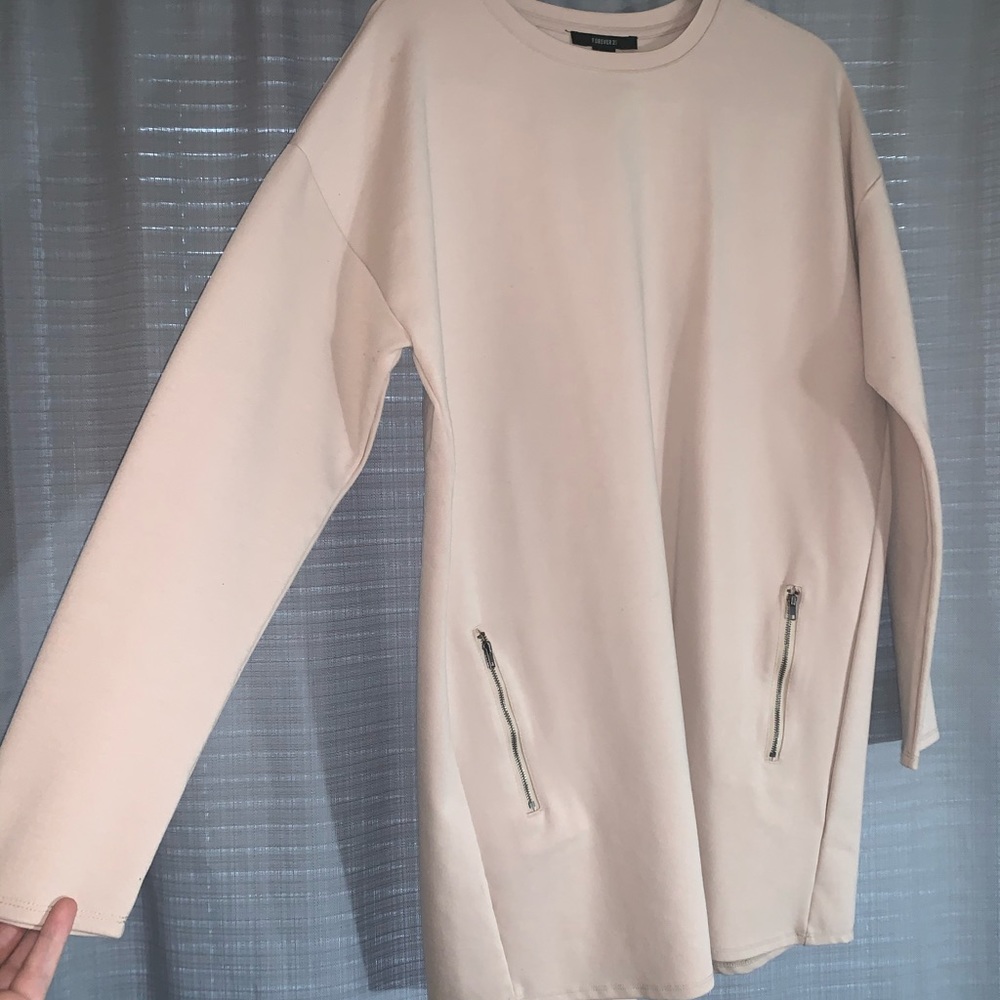 Nude sweater dress